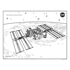 International space station coloring sheet