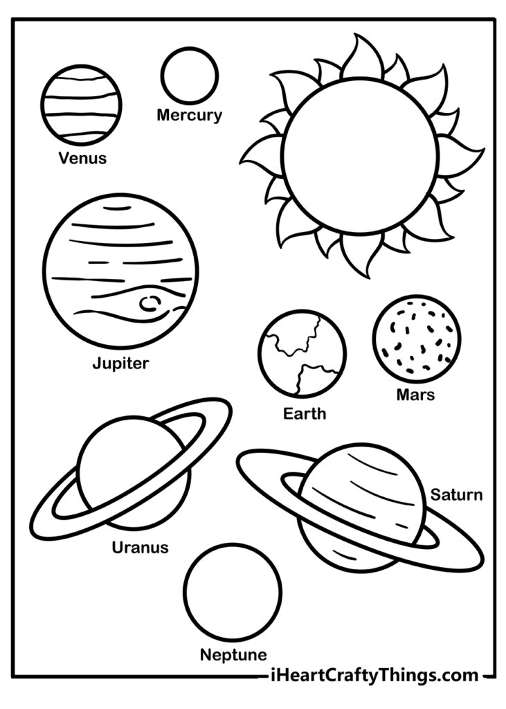 Planetsolar system coloring pages