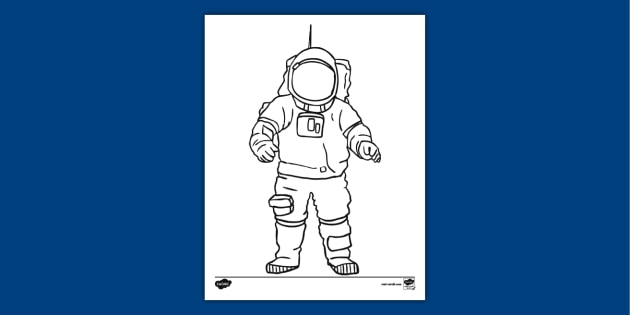 Astronaut coloring page science resource usa