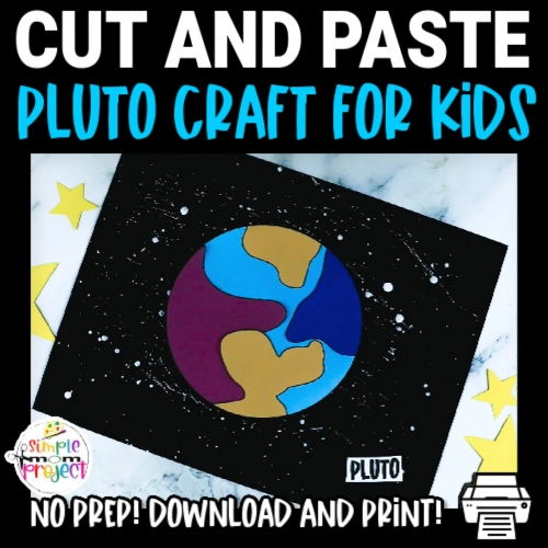 Planet pluto cut and paste printable templates