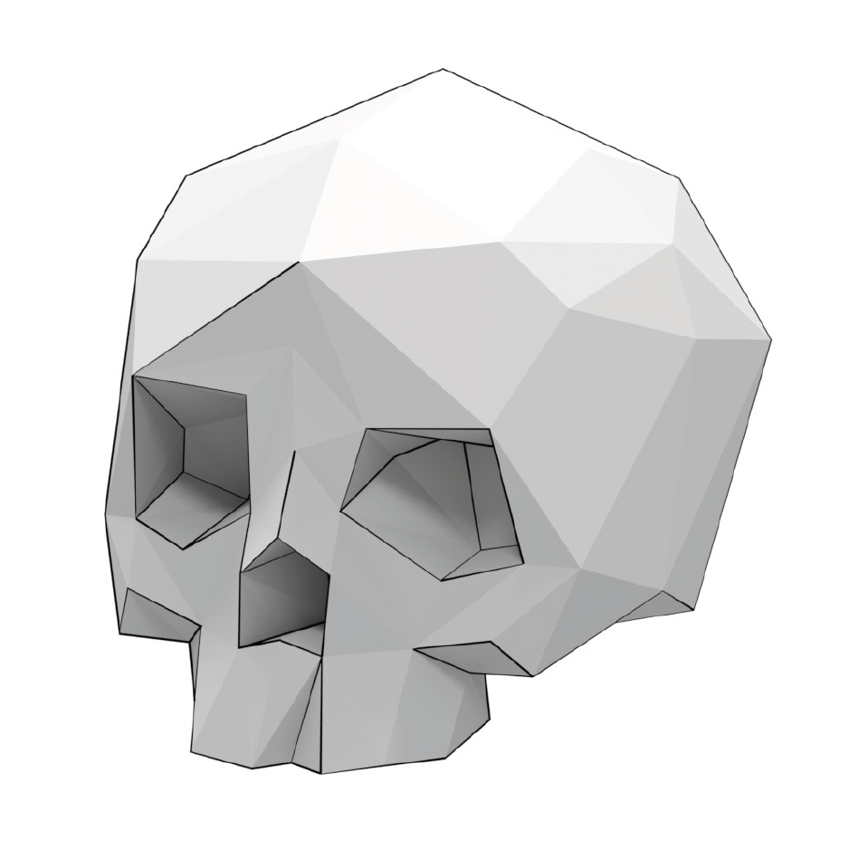 Skull d papercraft free printable papercraft templates