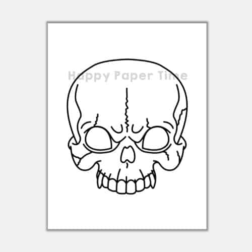 Skull mask printable coloring