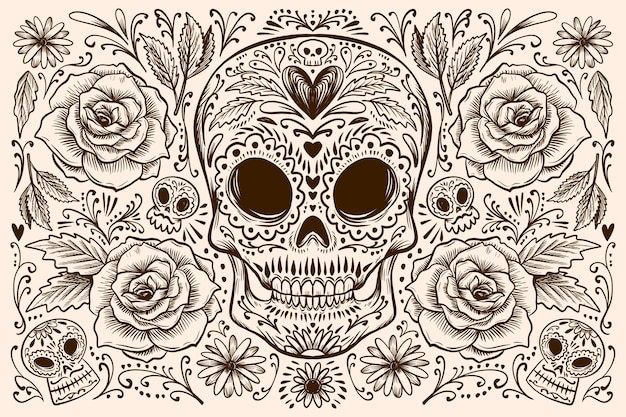 Page skull wrapping paper images