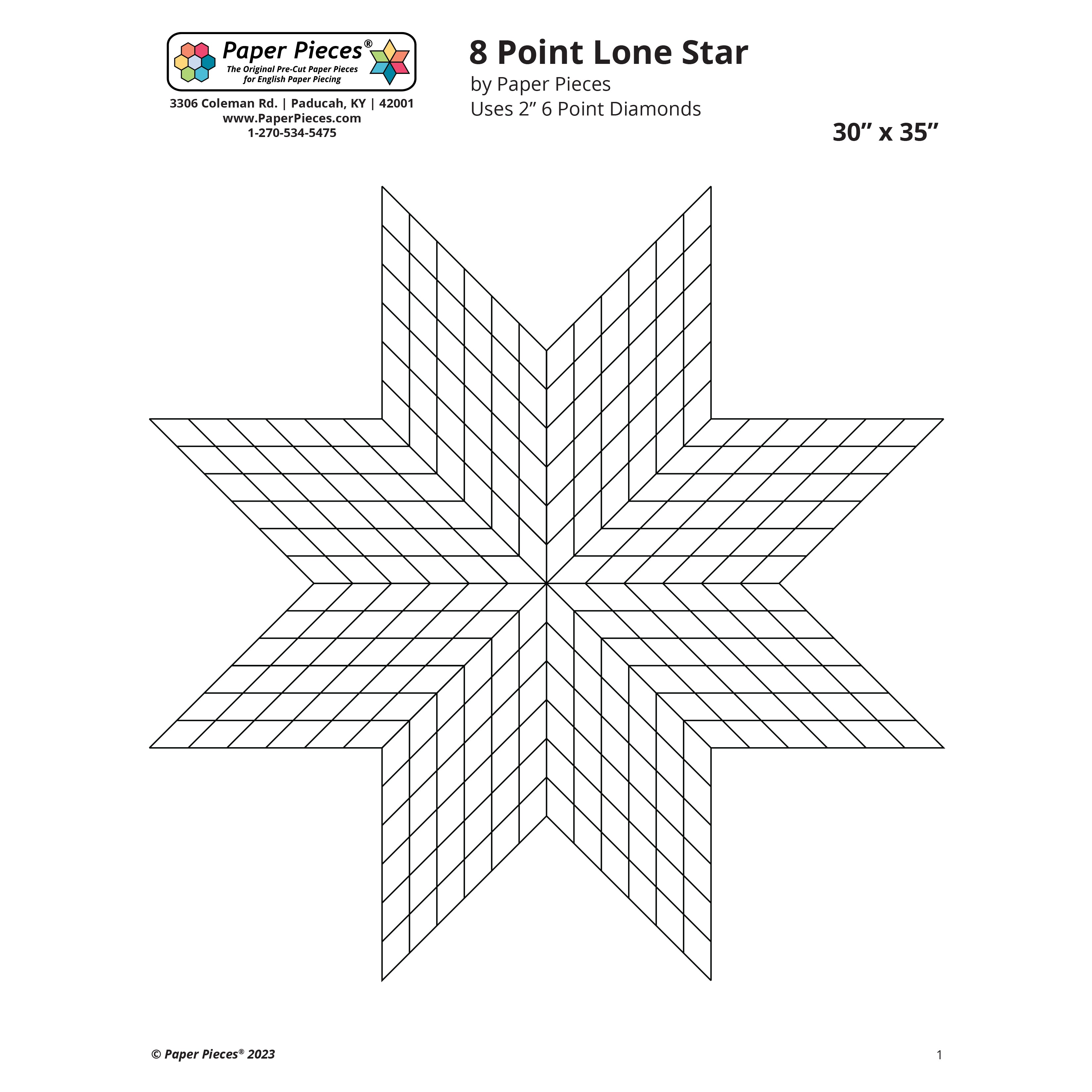 Point diamond lone star design sheet free pdf download â paper pieces