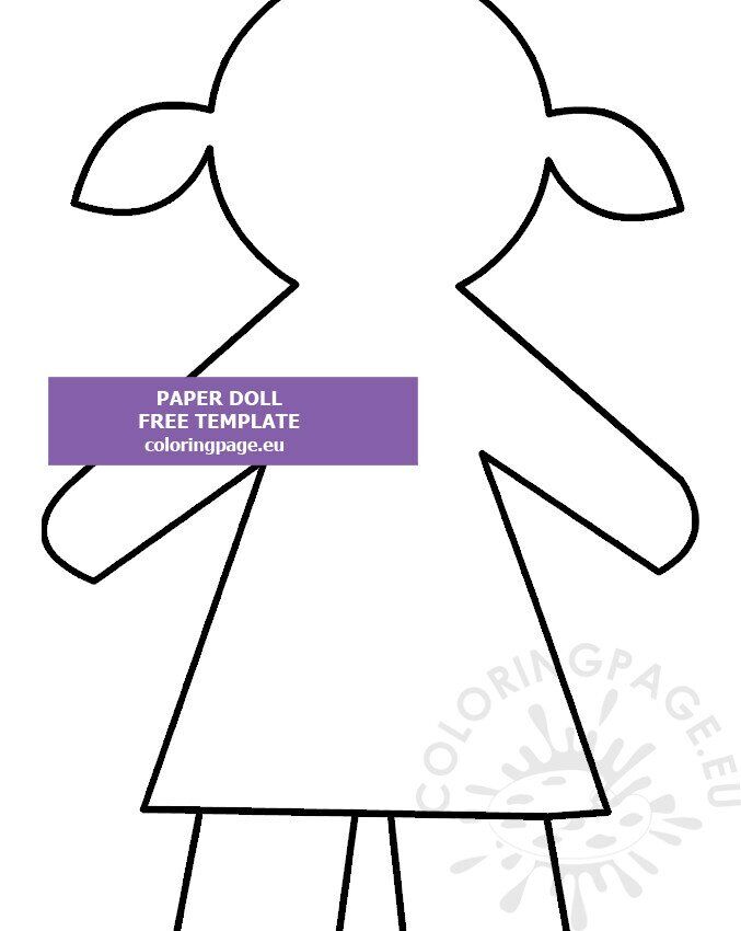 Free printable paper doll pdf coloring page