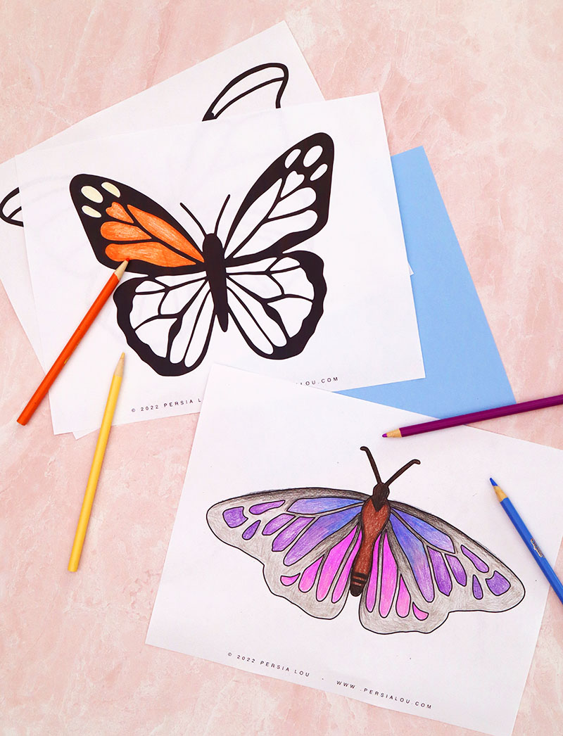 Free printable butterfly coloring pages