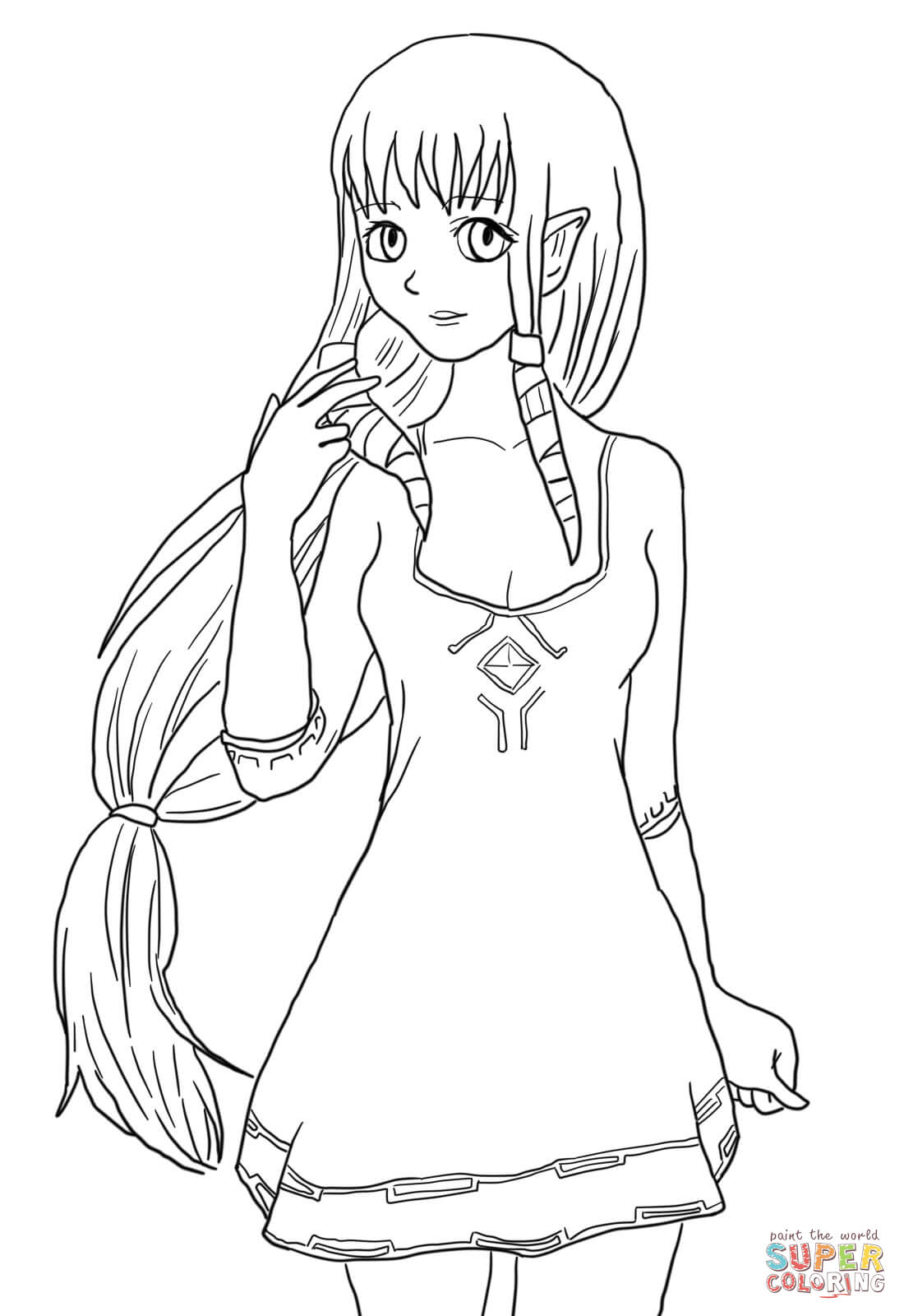 Cute zelda coloring page free printable coloring pages