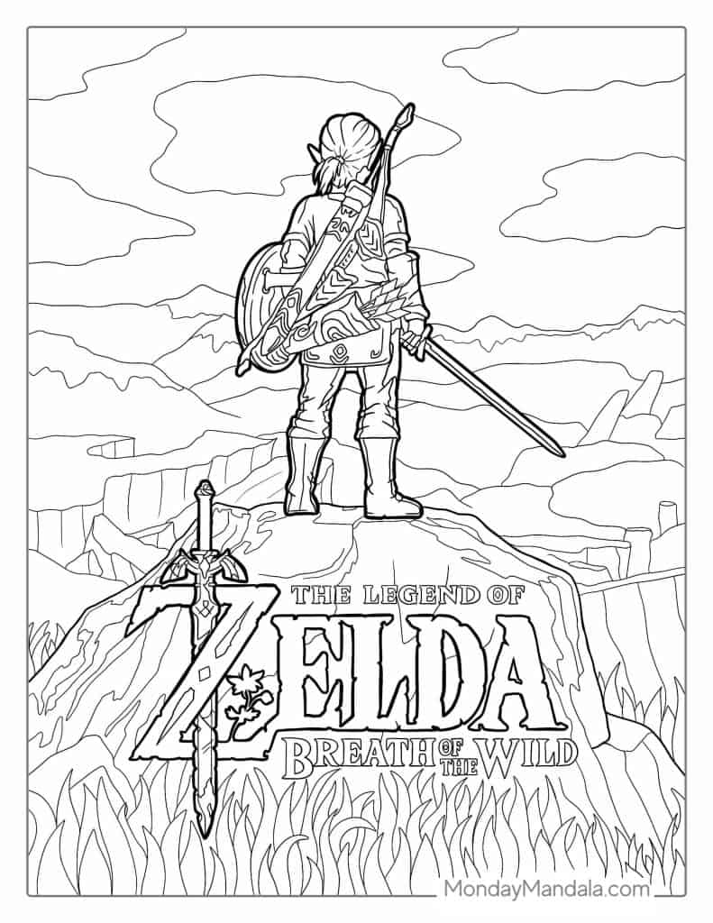 Zelda coloring pages free pdf printables