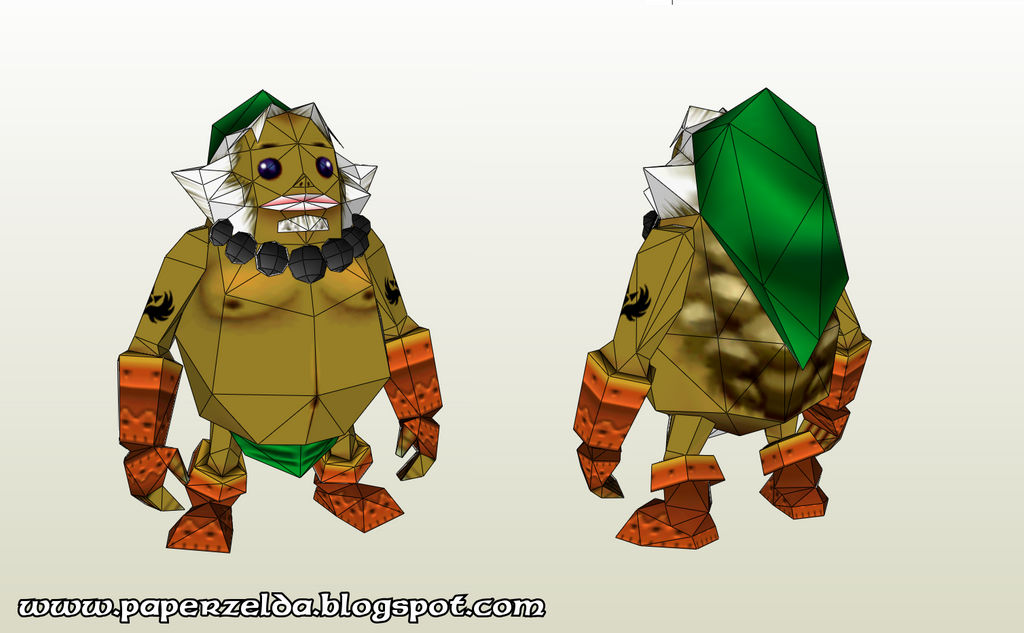Goron link papercraft by paperlegend on