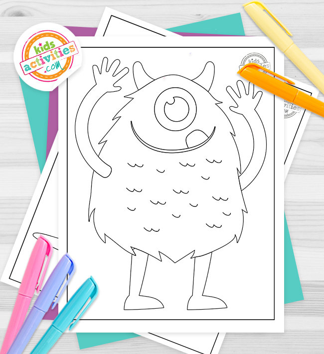 Adorable friendly free printable monster coloring pages kids activities blog
