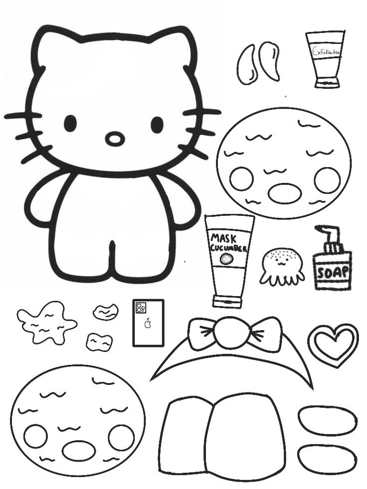 Hello kittyskin carepaper toy hello kitty crafts hello kitty colouring pages hello kitty coloring