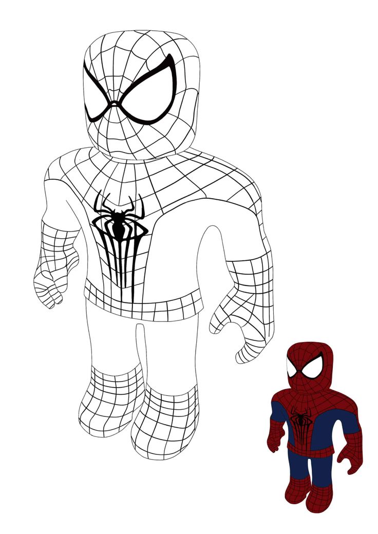 Roblox spiderman coloring pages