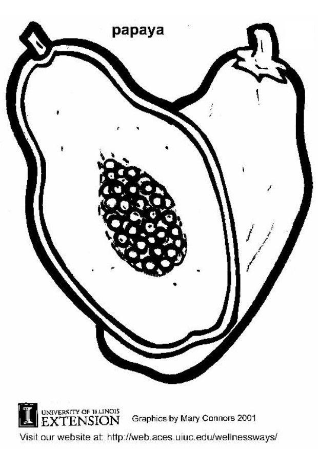 Coloring page papaya