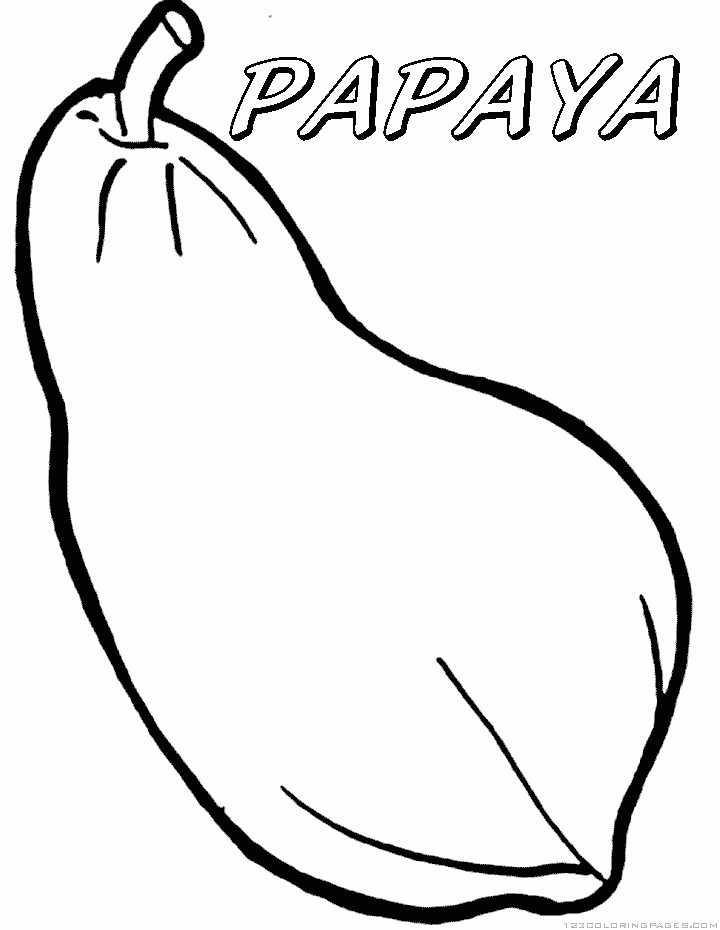 Papaya coloring pages