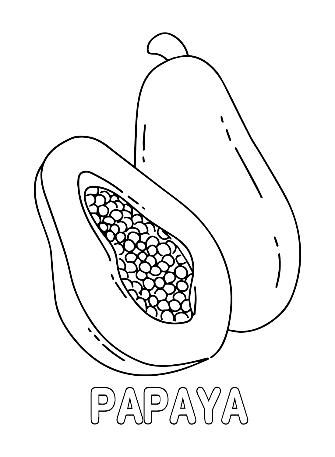 Papaya coloring pages printable for free download