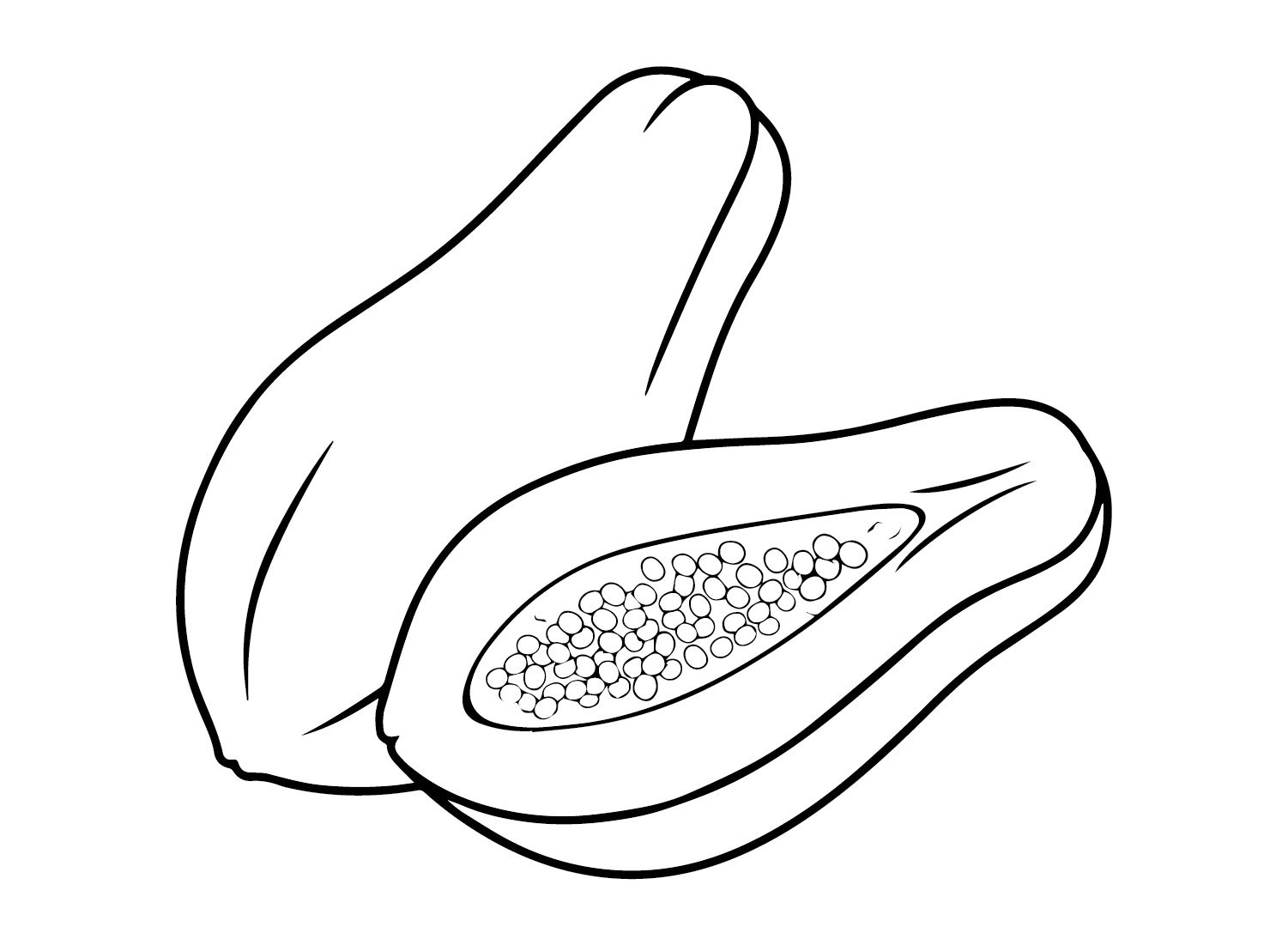 Papaya coloring pages