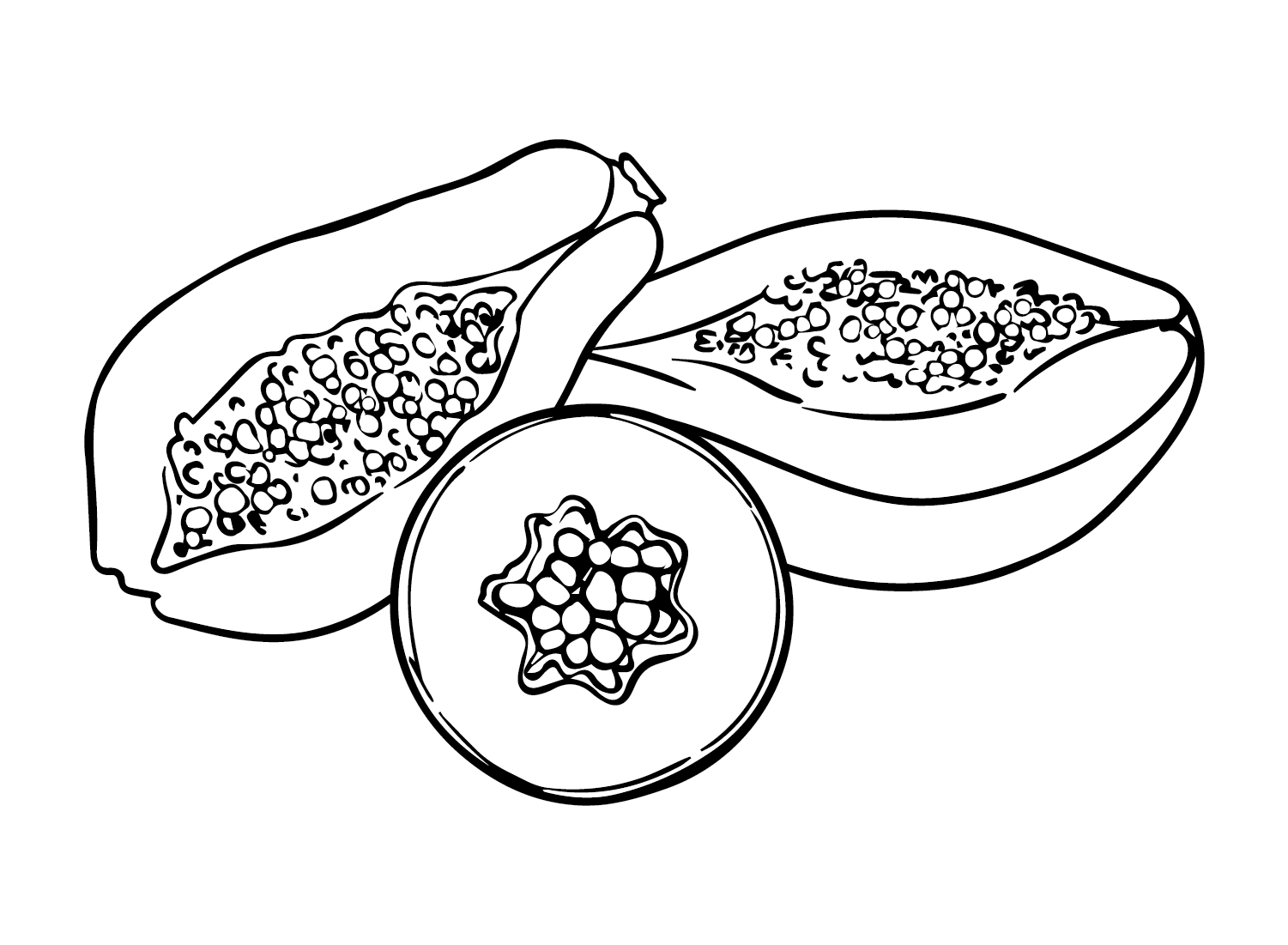 Papaya coloring pages