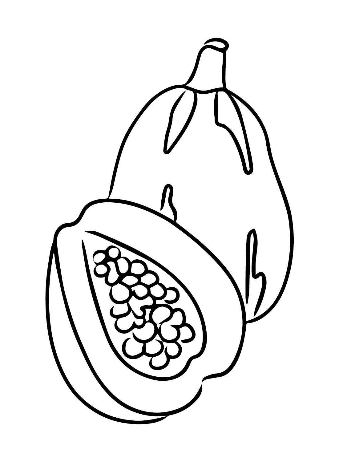 Papaya coloring pages printable for free download