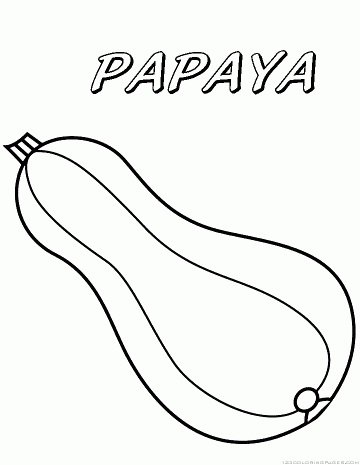 Papaya coloring pages