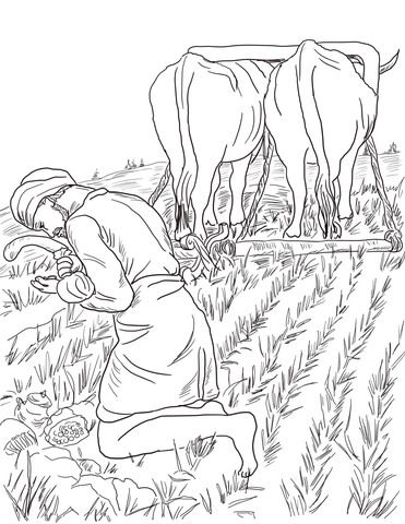 Parable of the hidden treasure coloring page free printable coloring pages bible coloring pages bible coloring sunday school coloring pages