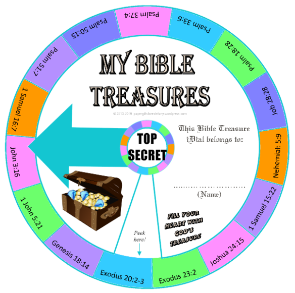 Bible treasure theme part paper gifts for estefany