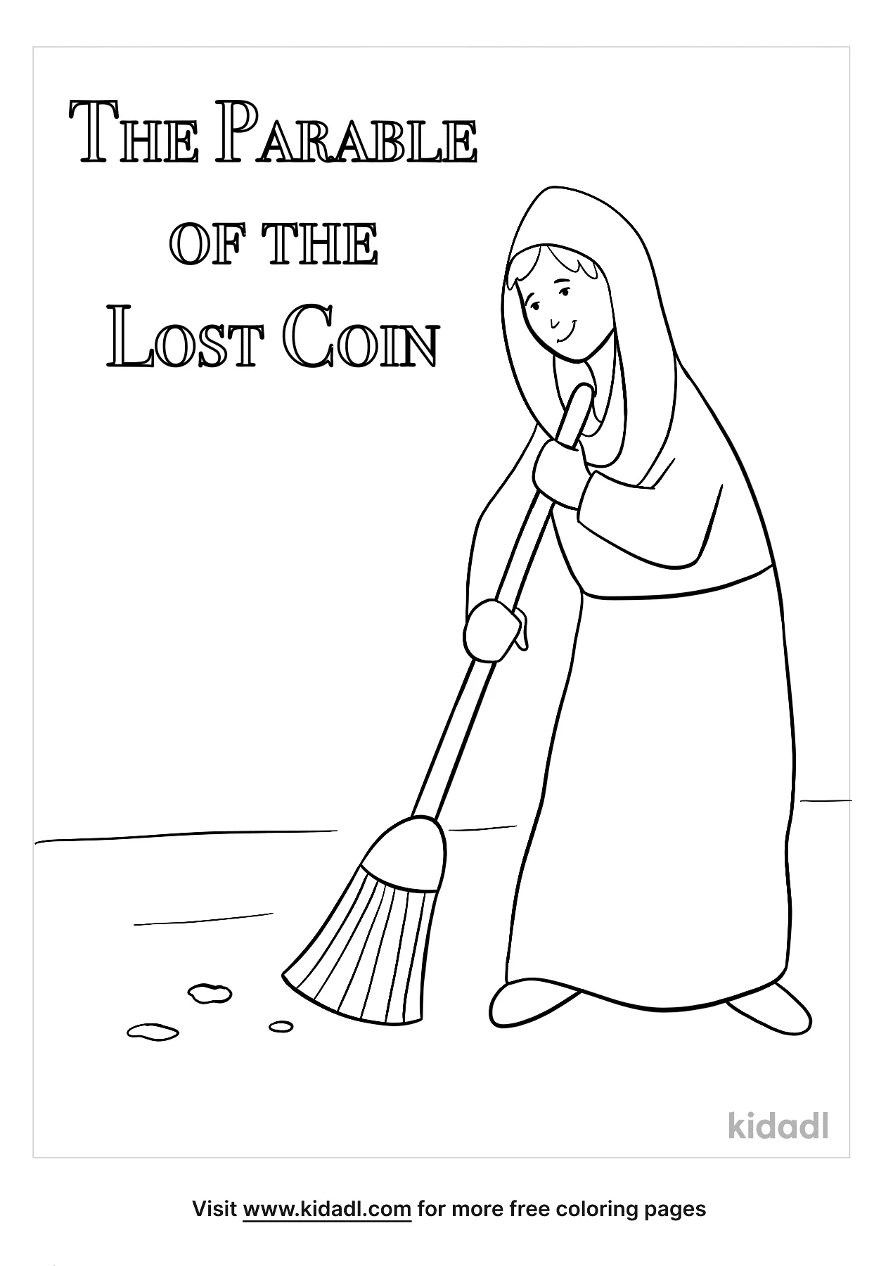 Free parable of the lost coin coloring page coloring page printables