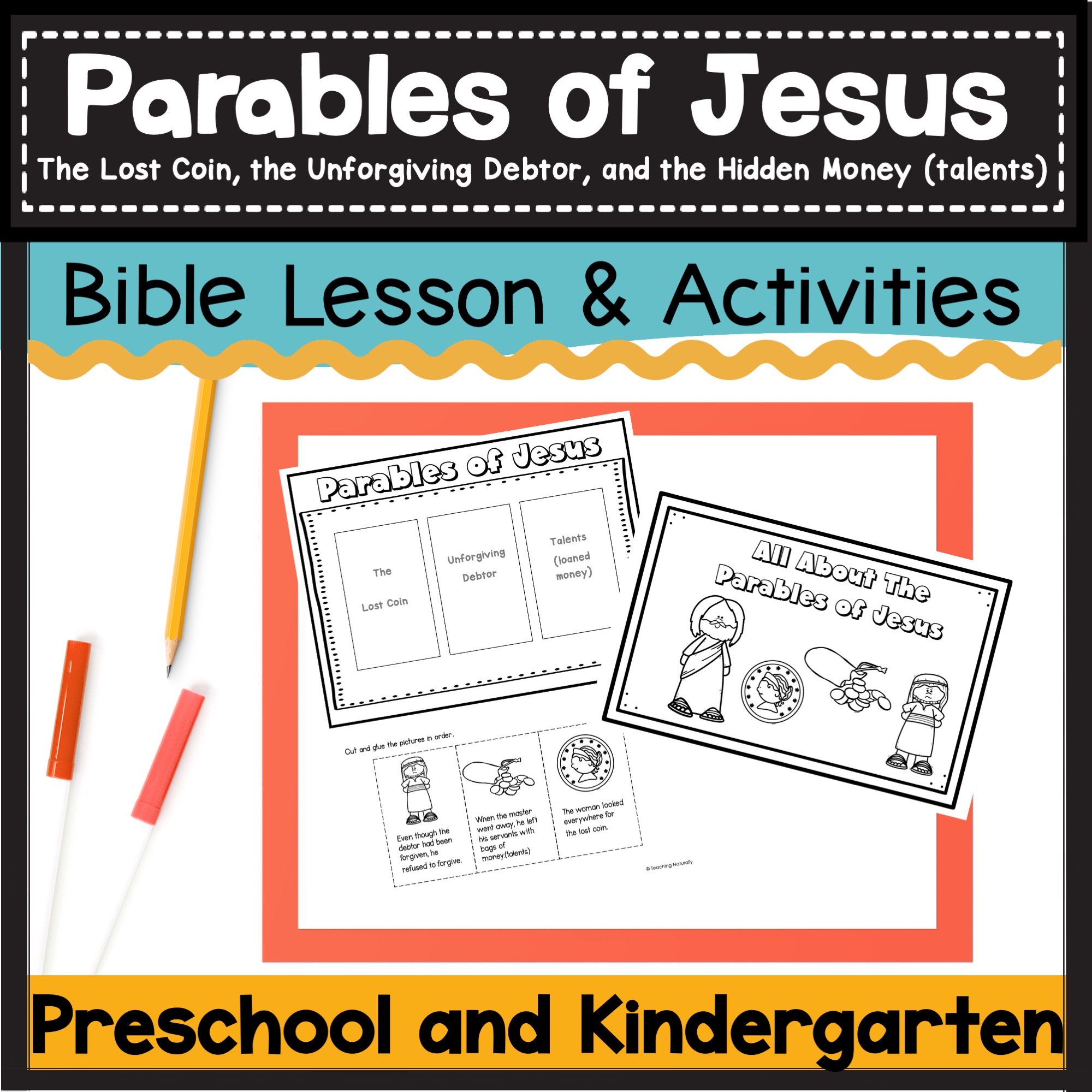 Parable of the lost coin the unforgiving debtor and the hidden talents money bible lesson made by teachers