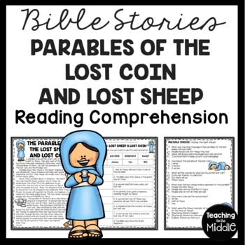 The bible story of the lost coin and lost sheep reading prehension worksheet