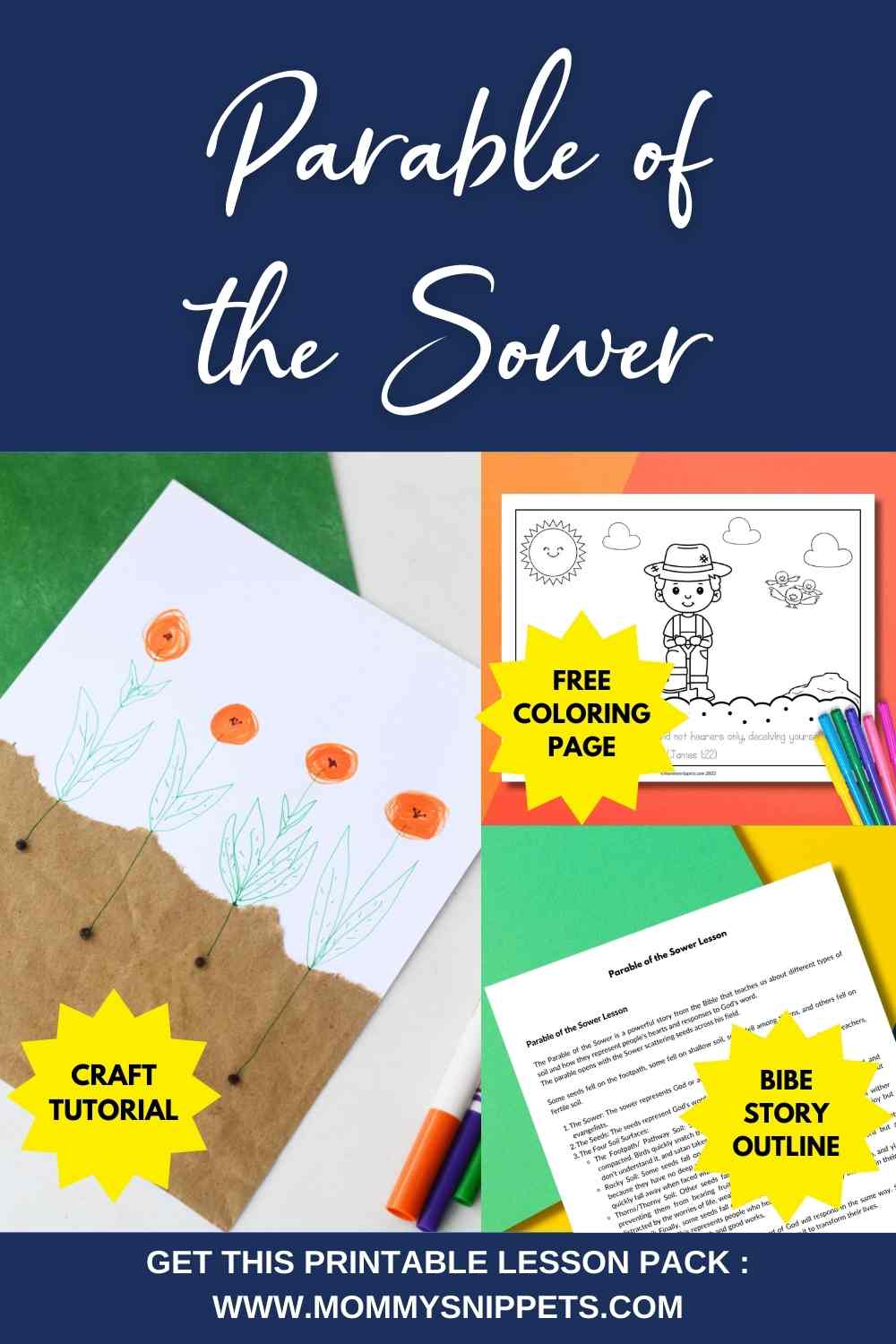 Parable of the sower lesson craft for kids