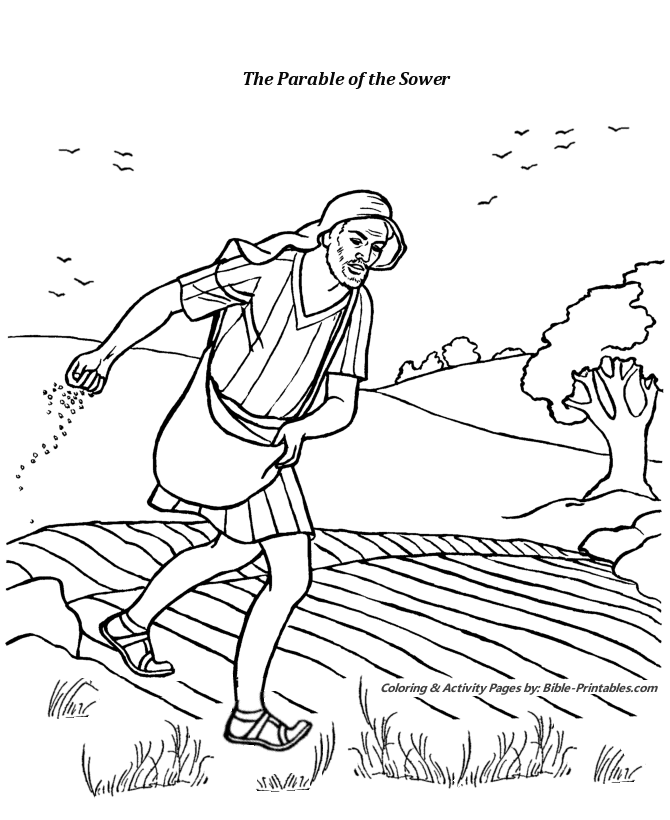 The parable of the sower coloring pages