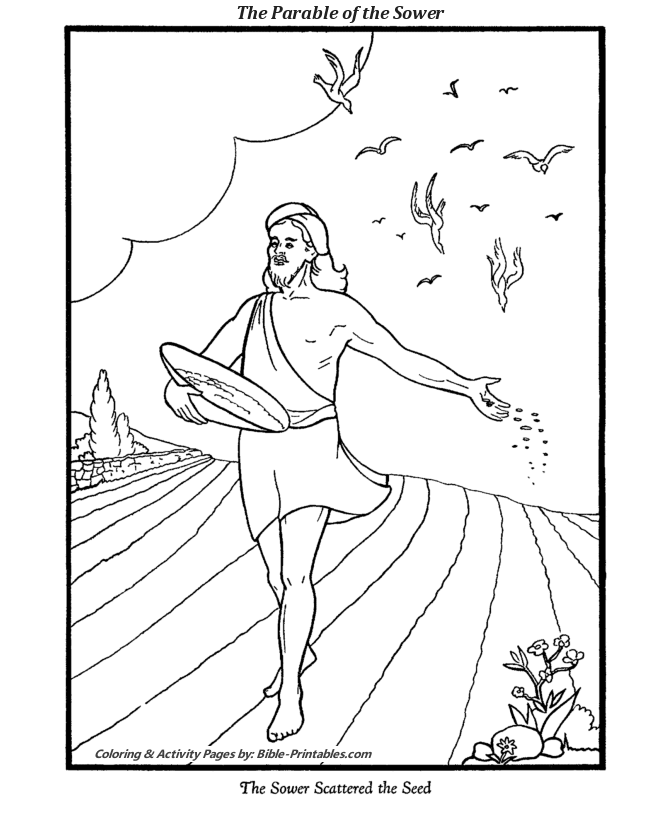 The parable of the sower coloring pages