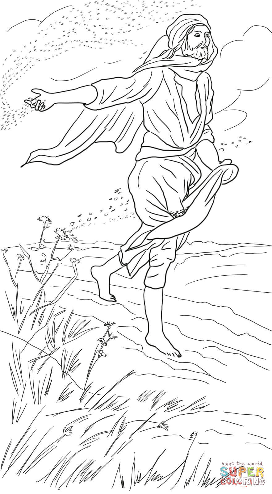 Parable of the sower coloring page free printable coloring pages