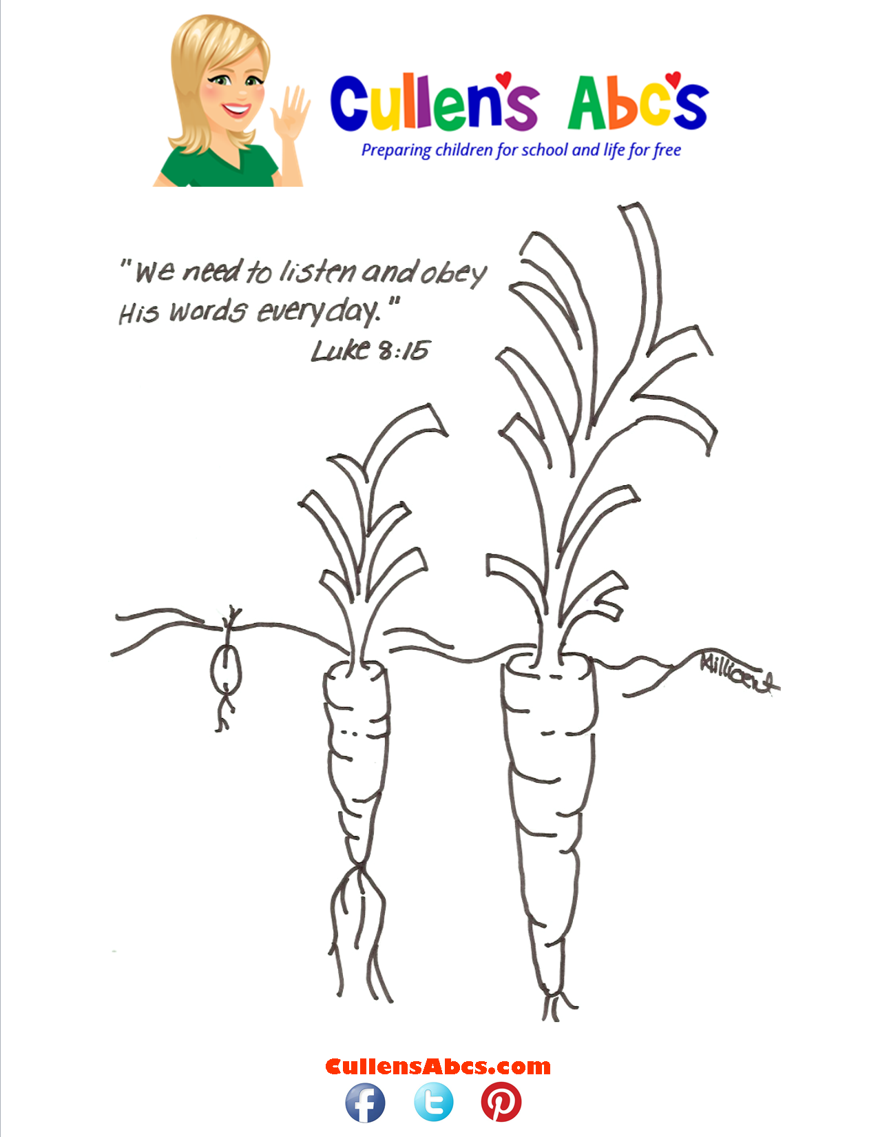 Bible key point coloring page parable of the sower free childrens videos activities