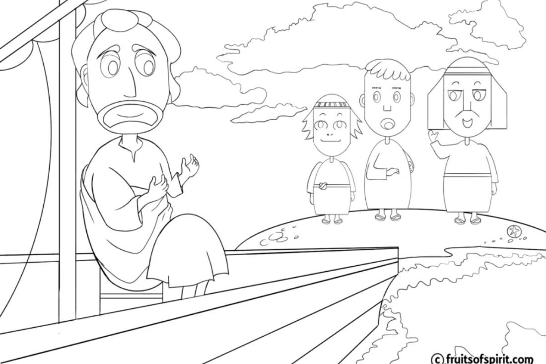 The parable of the sower bible story coloring page