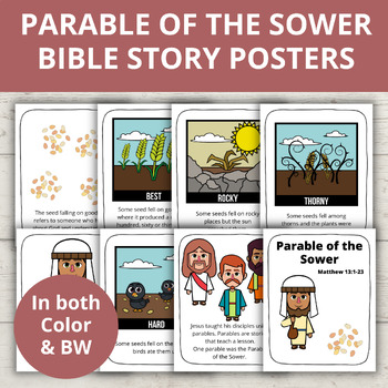 Parable of the sower bible posters bulletin board ideas coloring pages jesus