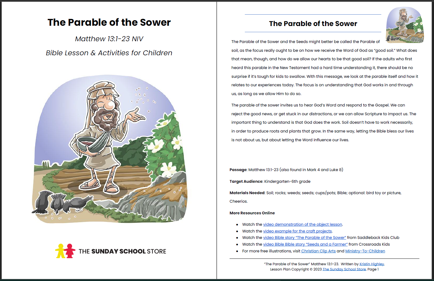 The parable of the sower matthew