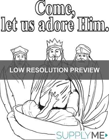 Printable three wise men coloring page for kids â