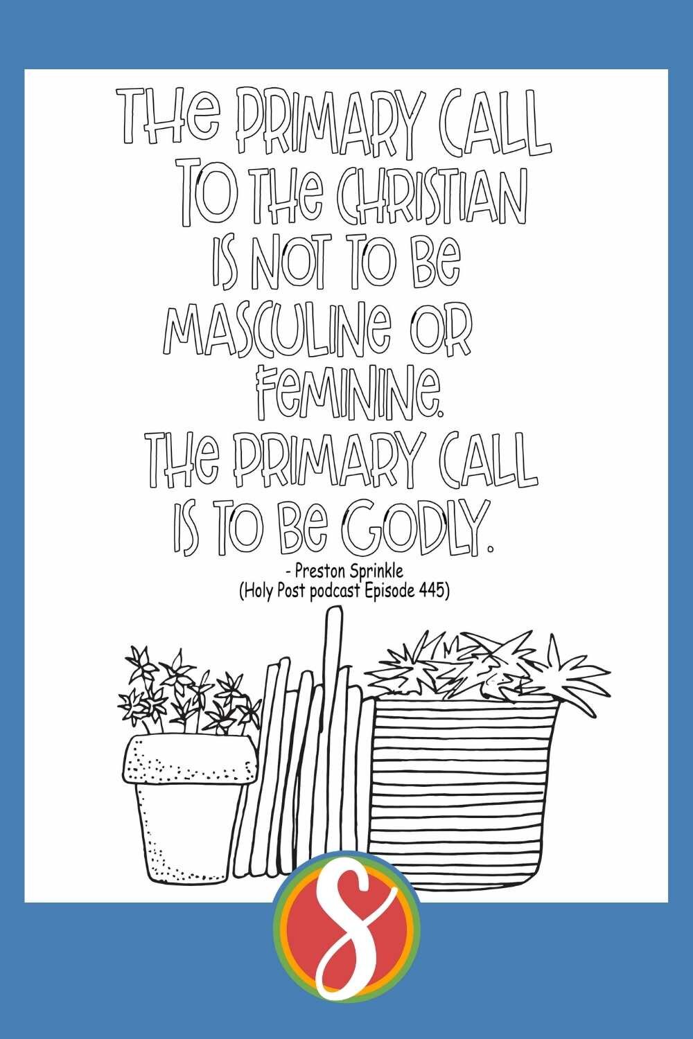 Preston sprinkle quote coloring page