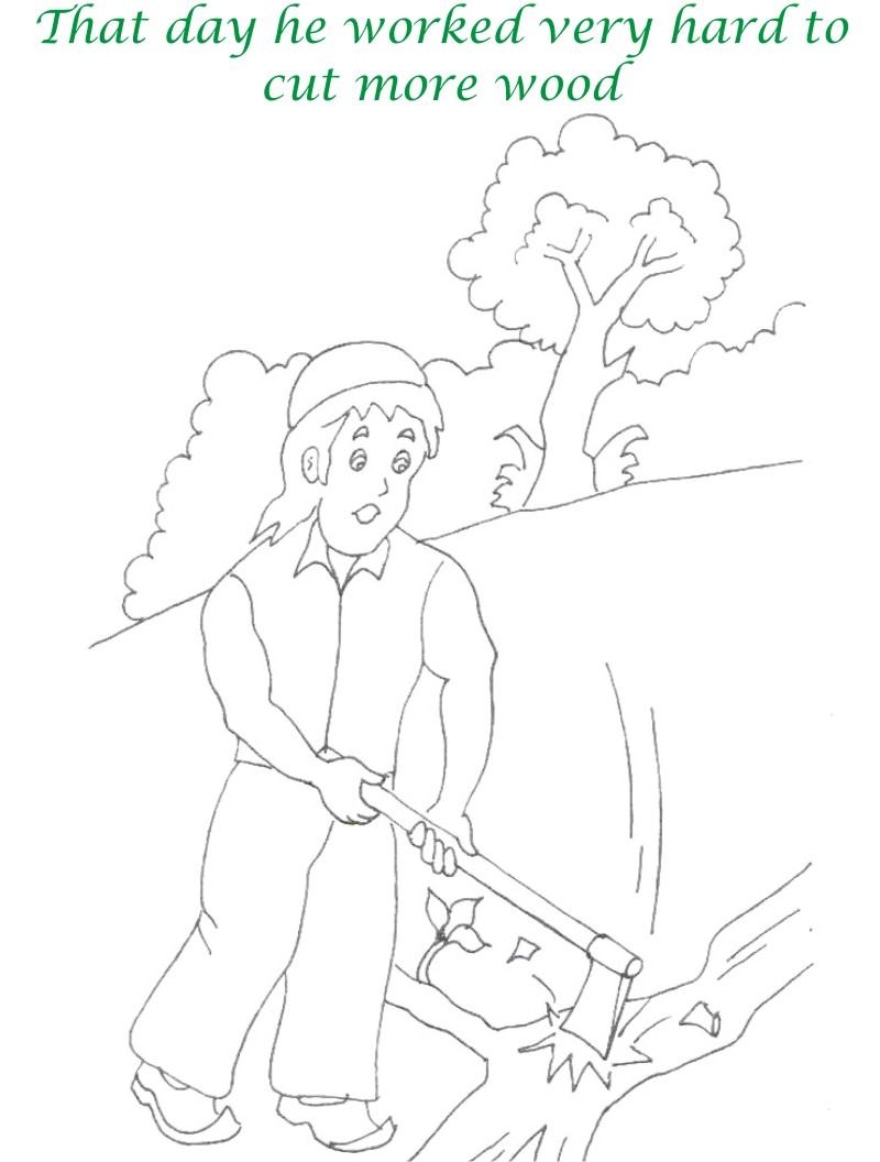 Alibaba story printable coloring page for kids