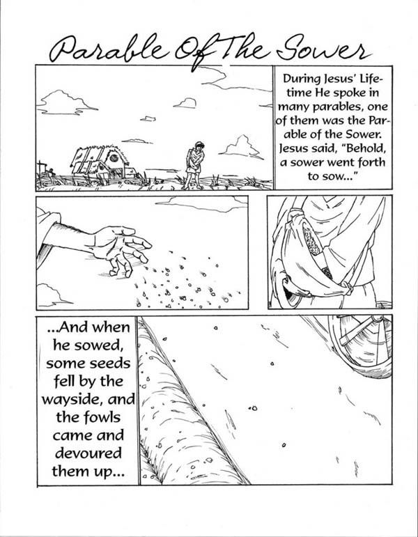 Some seed fell by the wayside in parable of the sower coloring page parables sunday school coloring pages bible coloring pages