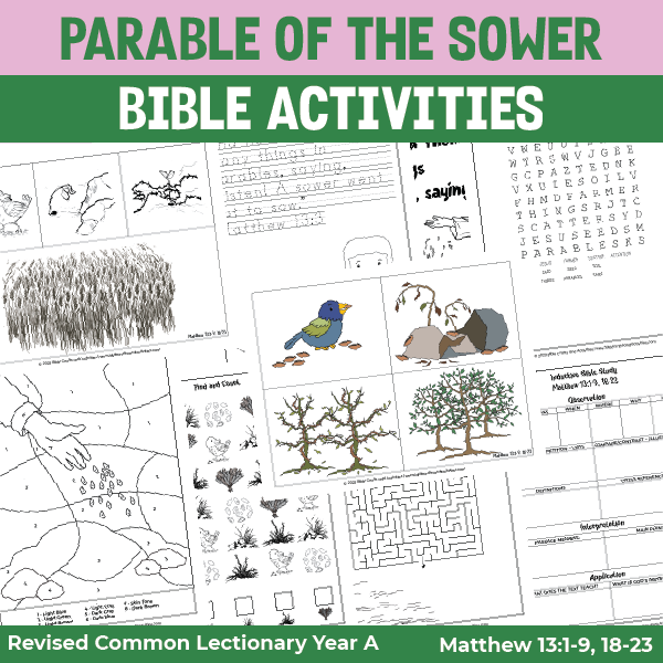 Parable of the sower activity pages