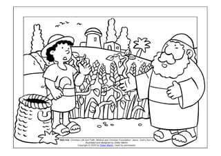 Coloring page the parables of jesus the good seeds and the weeds ppt