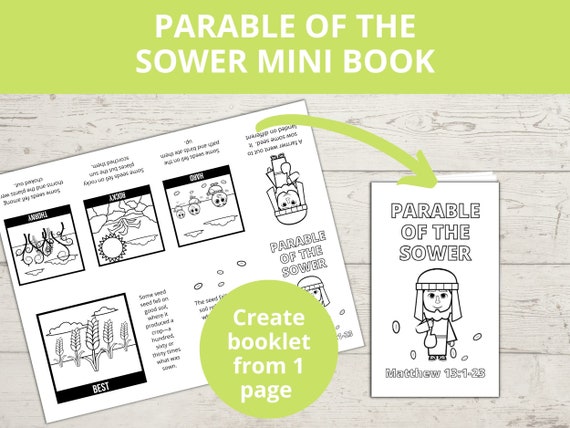 Parable of the sower for kids jesus parables bible story activity printable mini books sunday school craft printable craft for kids