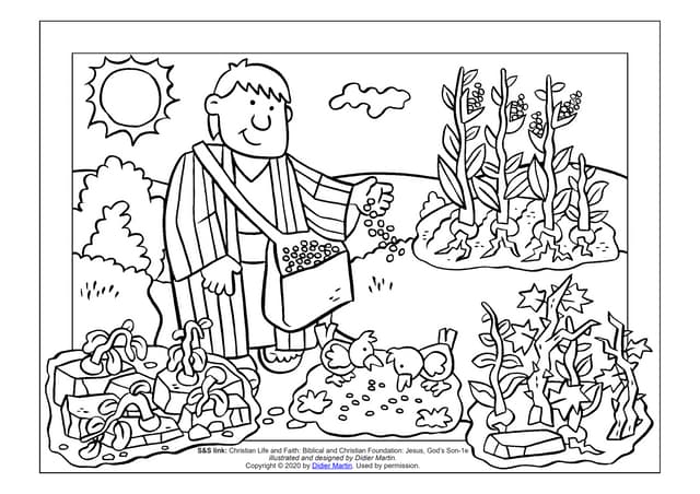 Coloring page parables of jesusthe sower ppt