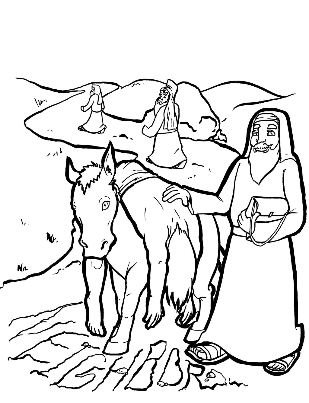 Good samaritan coloring page