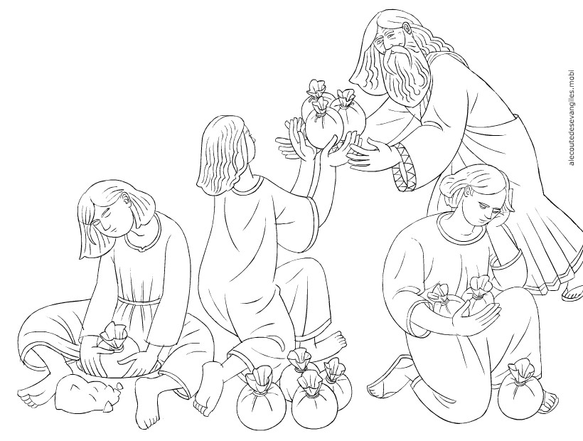 Parable of the talents coloring pages