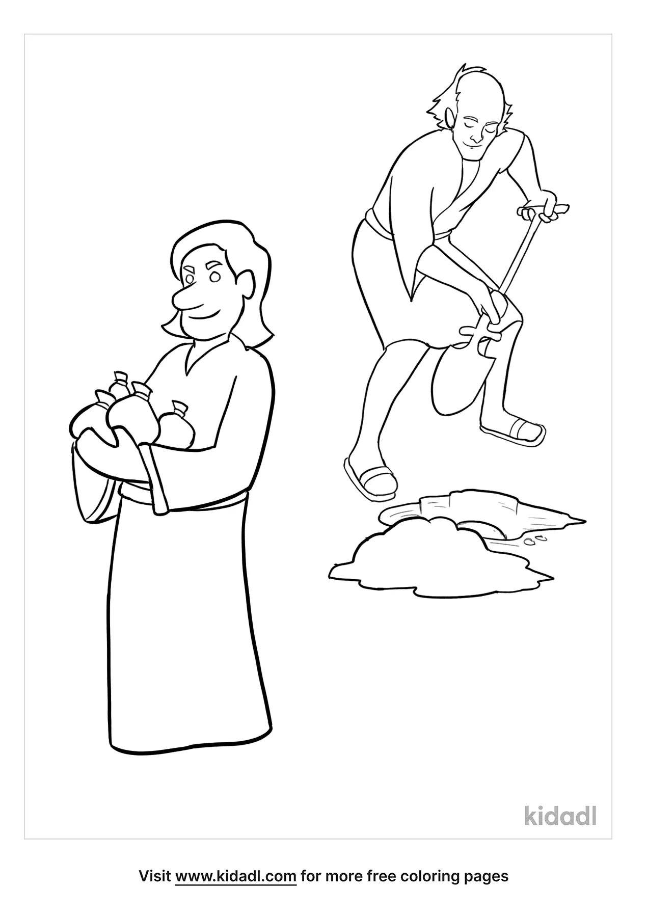 Free parable of the talents coloring page coloring page printables