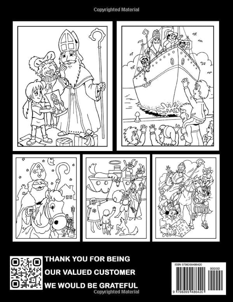 Sinterklaas coloring book coloring pages of sint nicolaas for kids and toddlers to relieve stress and relax perfect for birthdays christmas and white elephant gifts walter anaya books