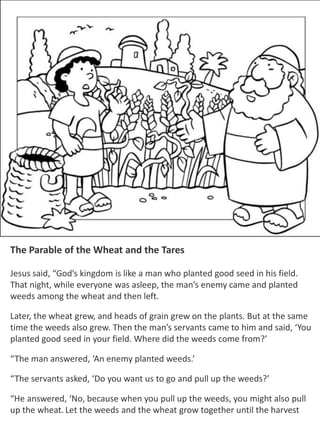 Parables of jesus for children coloring book pdf