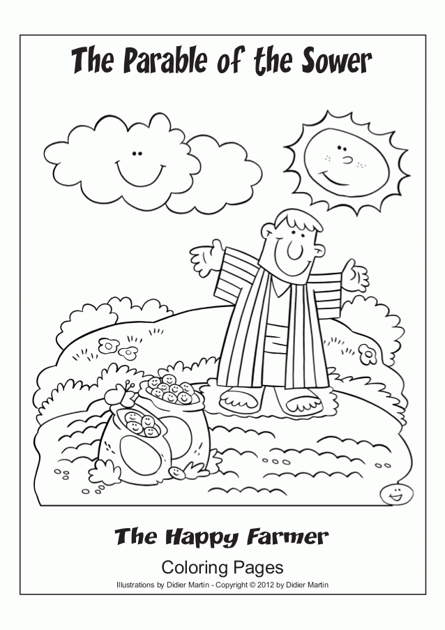 Tares and wheat parable colouring